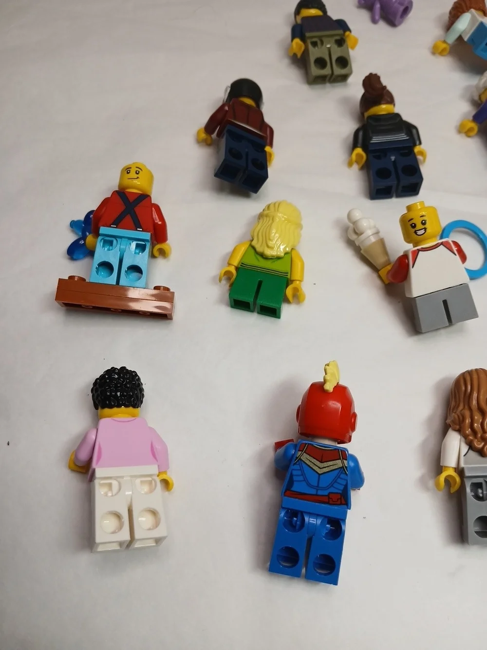 Lego Minifigure Assortment with Purple Bear and Multicolor Figures